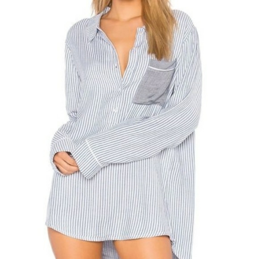 Plush Chambray Stripe Sleepshirt NWT from Revolve